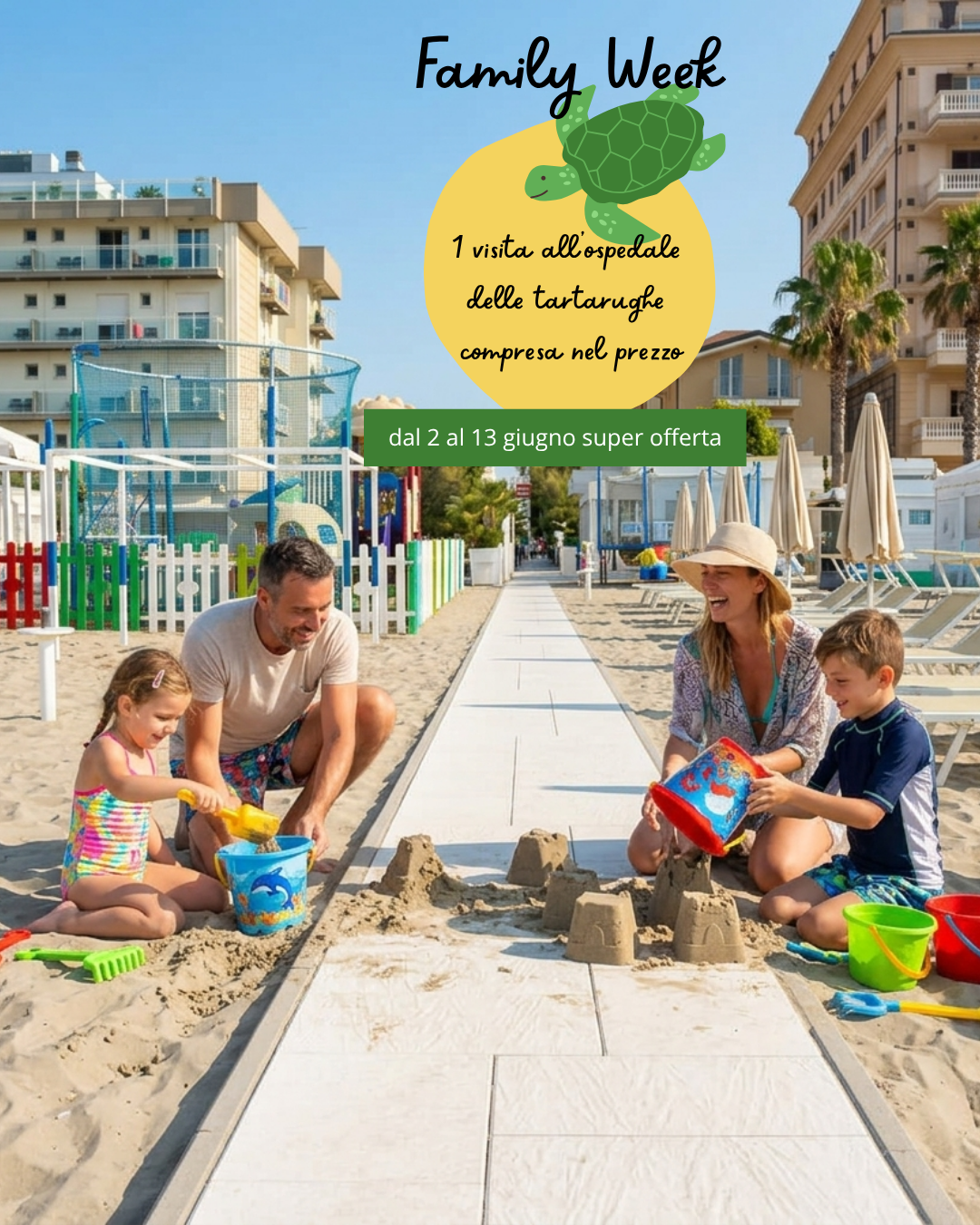 Offerta family all inclusive con esperienza tartarughe